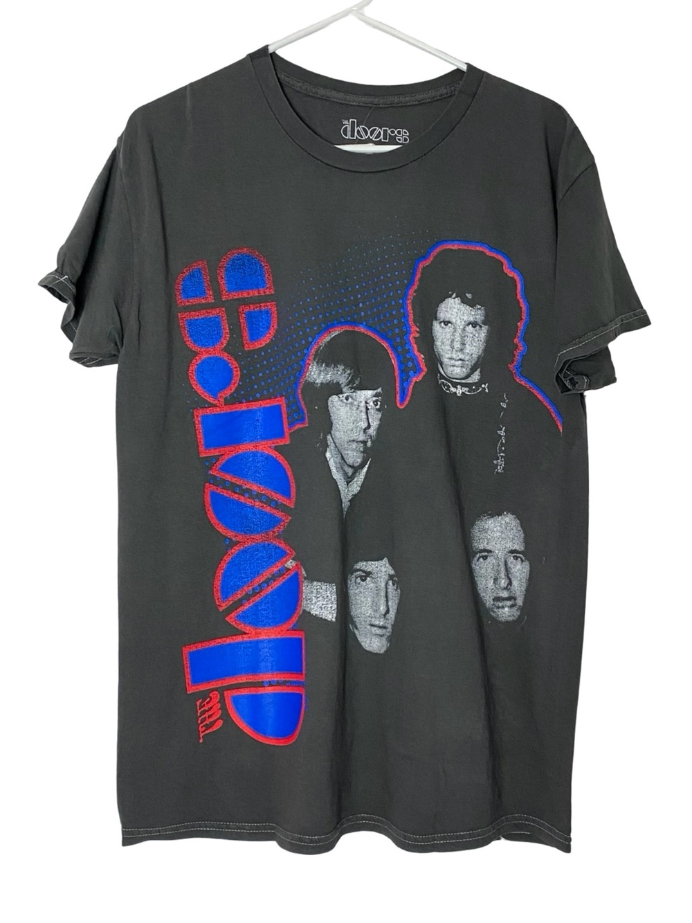 The Doors Graphic Band Tee Tshirt Shirt Mens Size Medium NWT New Cool Print Gray
